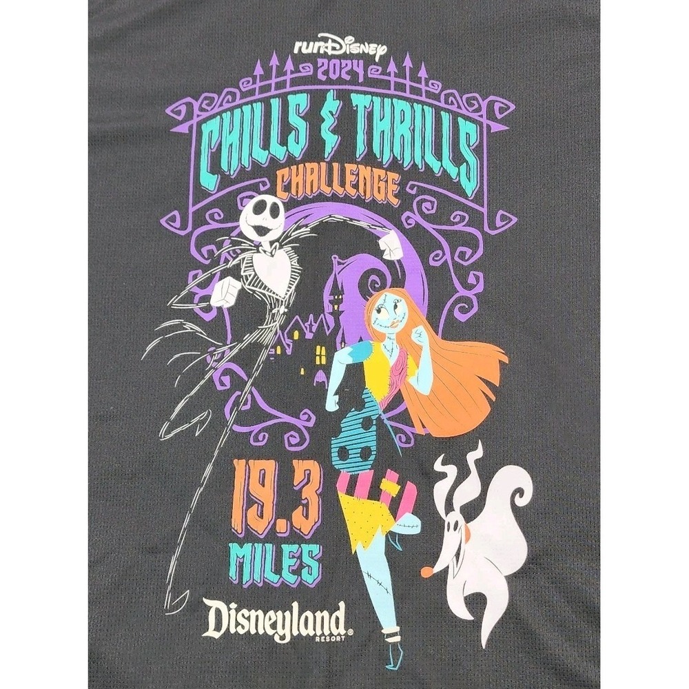 runDisney 2024 Disneyland 19.3 Chills Thrills Halloween Marathon ADULT L Shirt